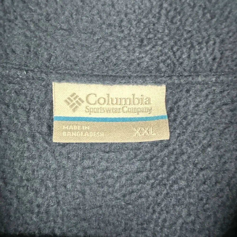 Columbia Steens Mountain Half Snap Fleece Pullover Mens XXL Navy Blue Outdoor